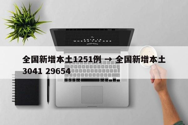 全国新增本土1251例 → 全国新增本土3041 29654